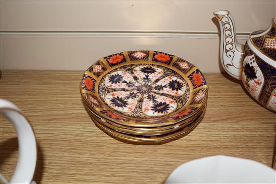 A Royal Crown Derby six-place tea service, Imari pattern no. 1128,